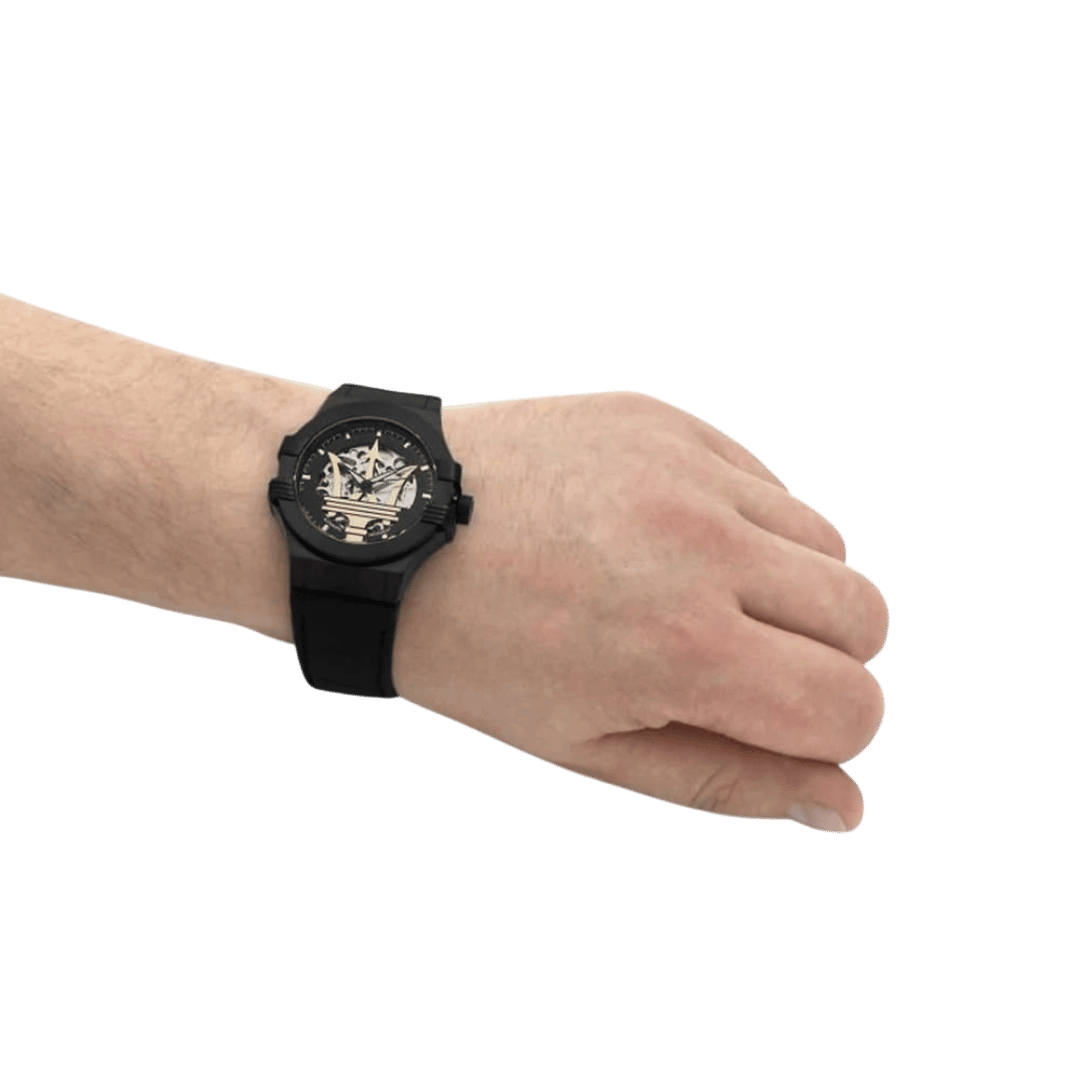 Original Maserati Potenza Automatic Skeleton Watch R8821108027-42mm-6