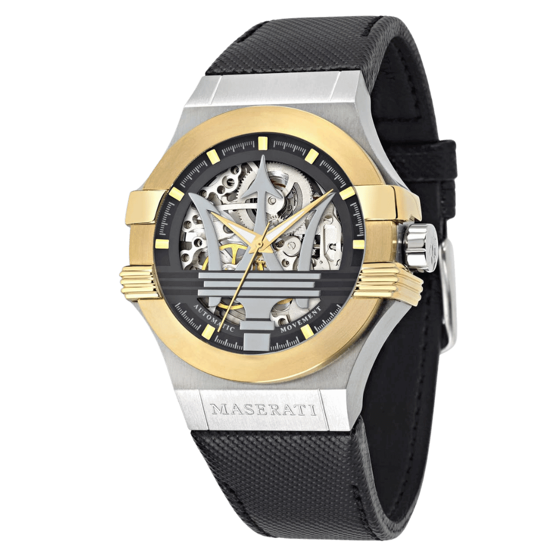 Original Maserati Potenza Automatic Skeleton Watch R8821108037-42mm-1