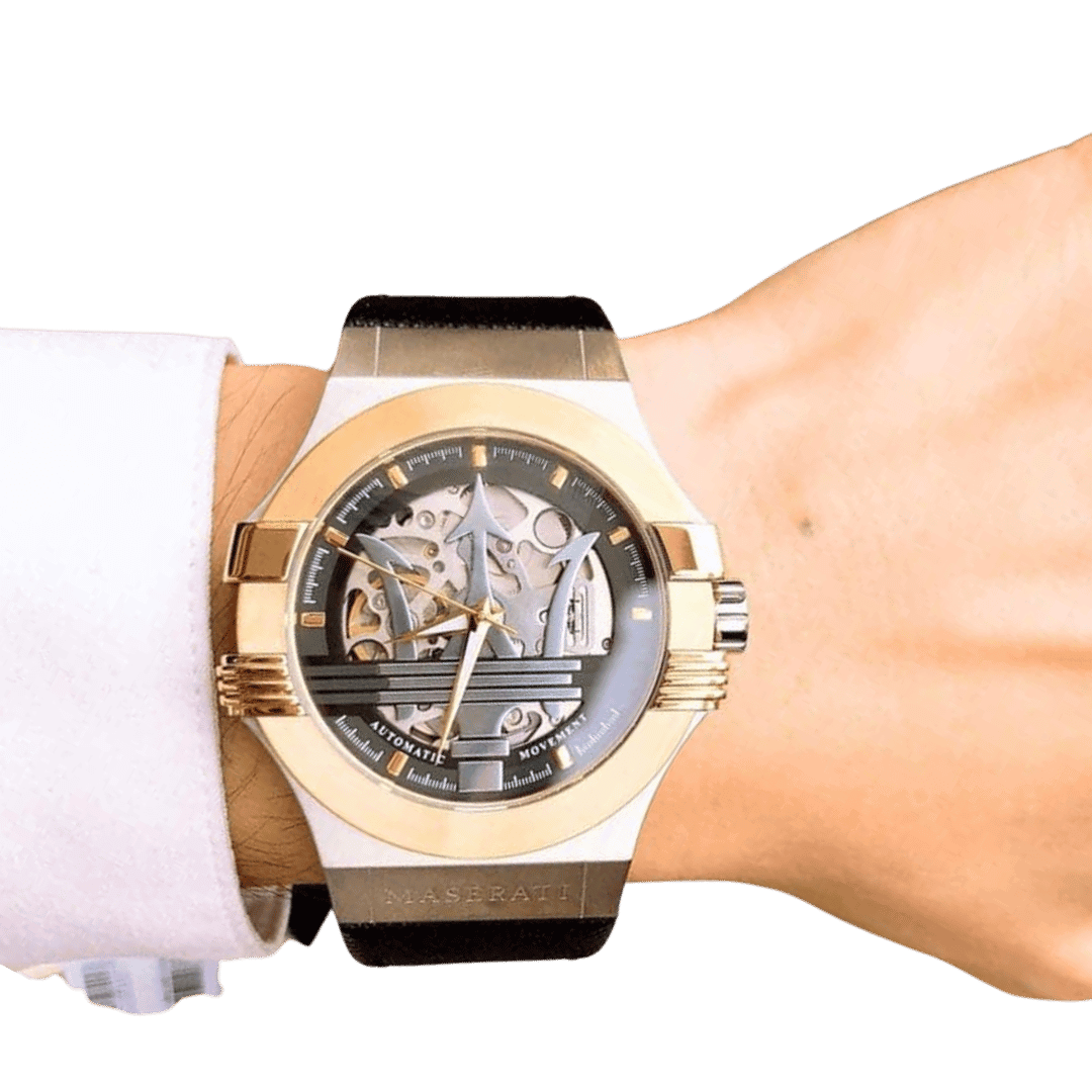 Original Maserati Potenza Automatic Skeleton Watch R8821108037-42mm-4