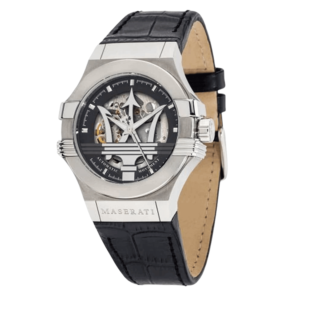Original Maserati Potenza Automatic Skeleton Watch R8821108038-42mm-1
