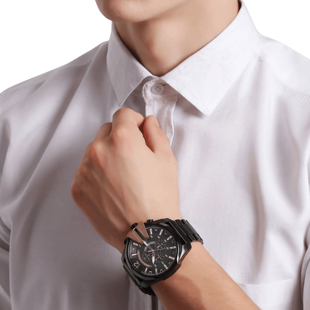 Original Diesel Watch Mega Chief Chronograph for Men DZ4309-51mm-6