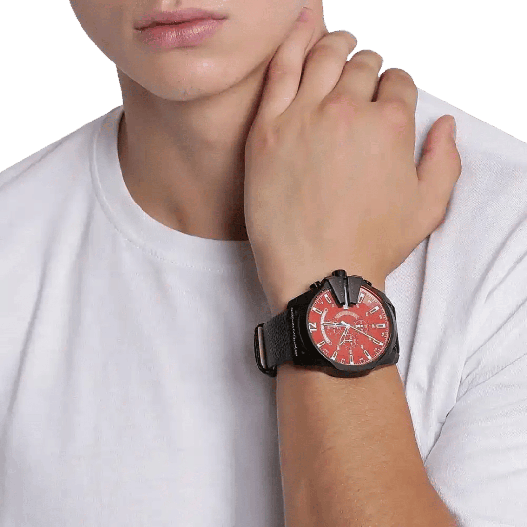 Original Diesel Watch Mega Chief Chronograph for Men DZ4323-51mm-6