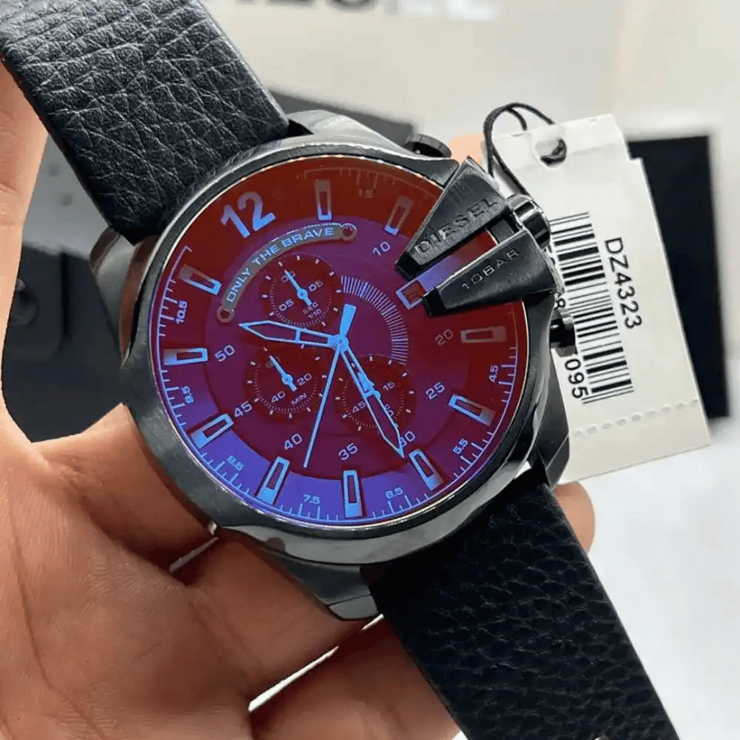 Original Diesel Watch Mega Chief Chronograph for Men DZ4323-51mm-7