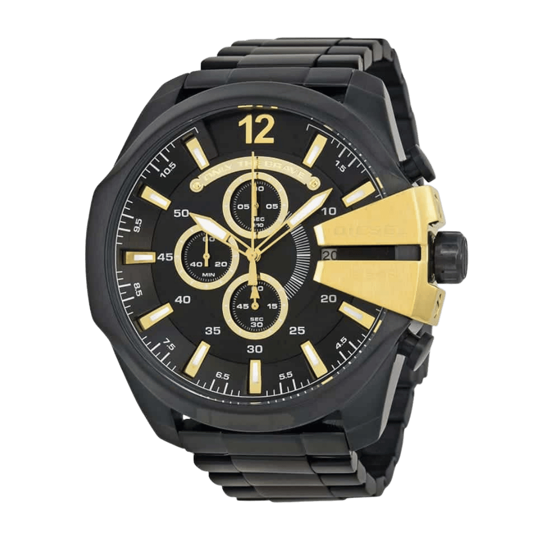 Original Diesel Watch Mega Chief Chronograph for Men DZ4338-51mm-2