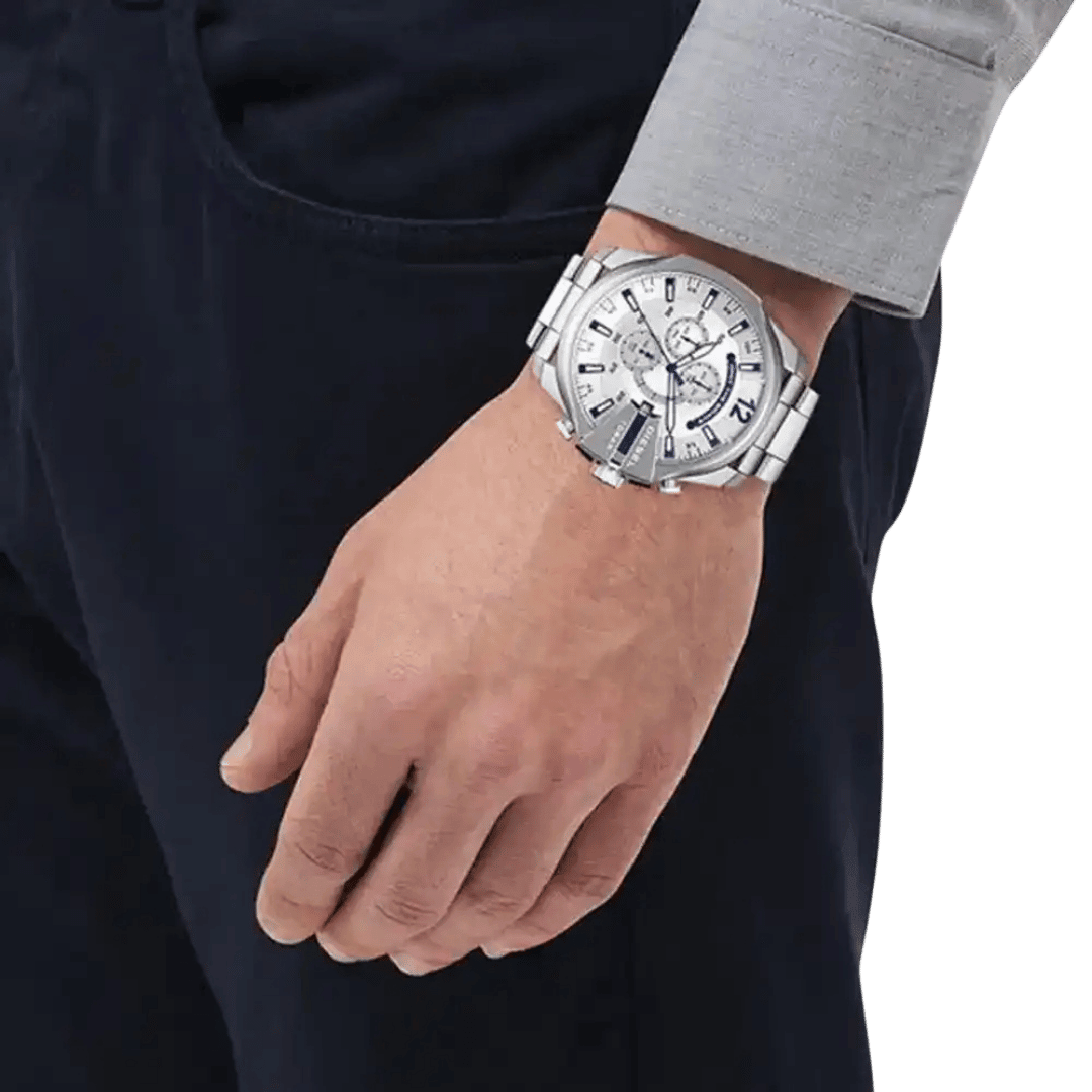 Original Diesel Watch Mega Chief Chronograph for Men DZ4477-51mm-5