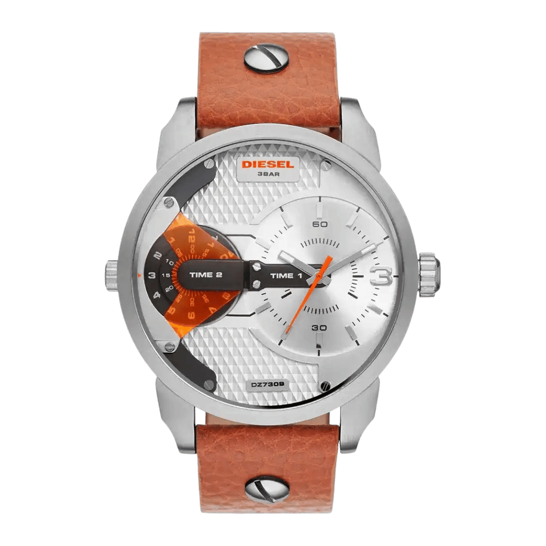 Original Diesel Watch Mini Daddy Dual Time for Men DZ7309-46mm-1