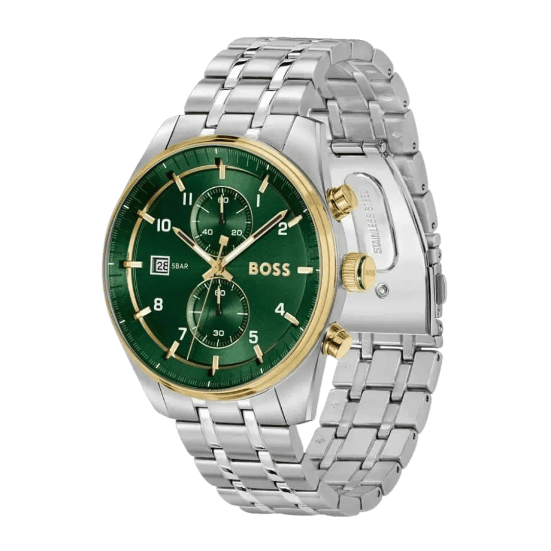 Original Hugo Boss Skytraveller Chronograph Watch 1514195-44mm-2