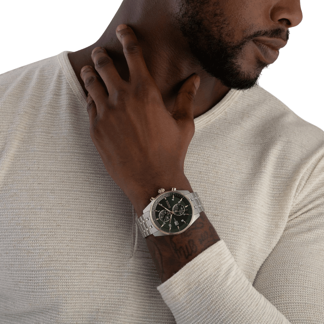 Original Hugo Boss Skytraveller Chronograph Watch 1514195-44mm-6